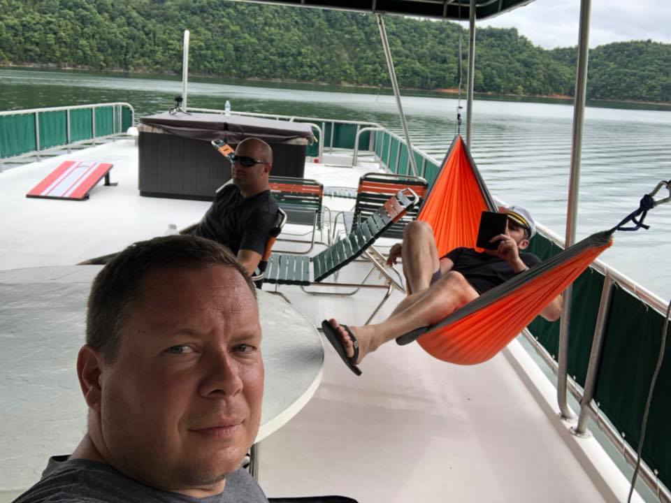 Bryan Harris on a Boat